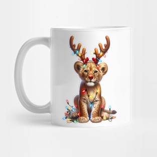 Christmas Red Nose Lion Mug